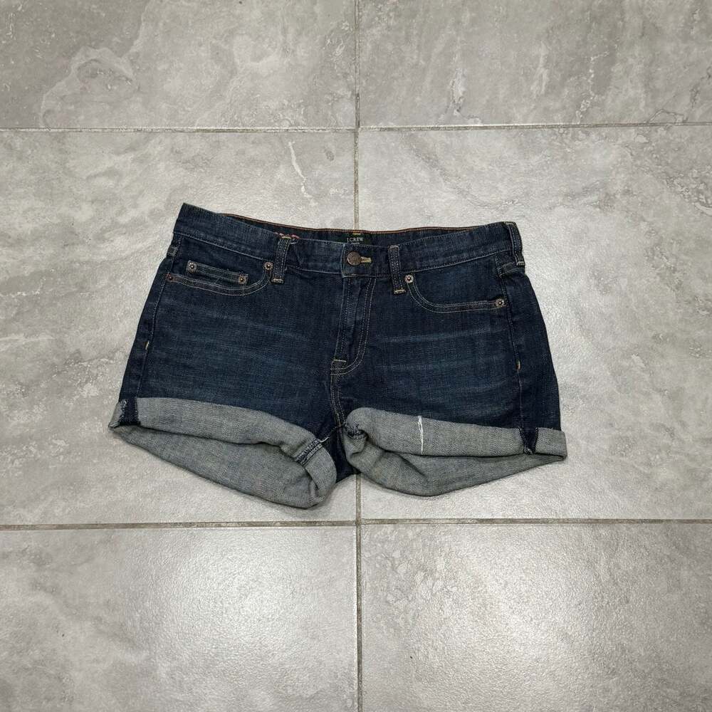 J.Crew Hipslung Stretch Denim Cuffed Shorts Size 4